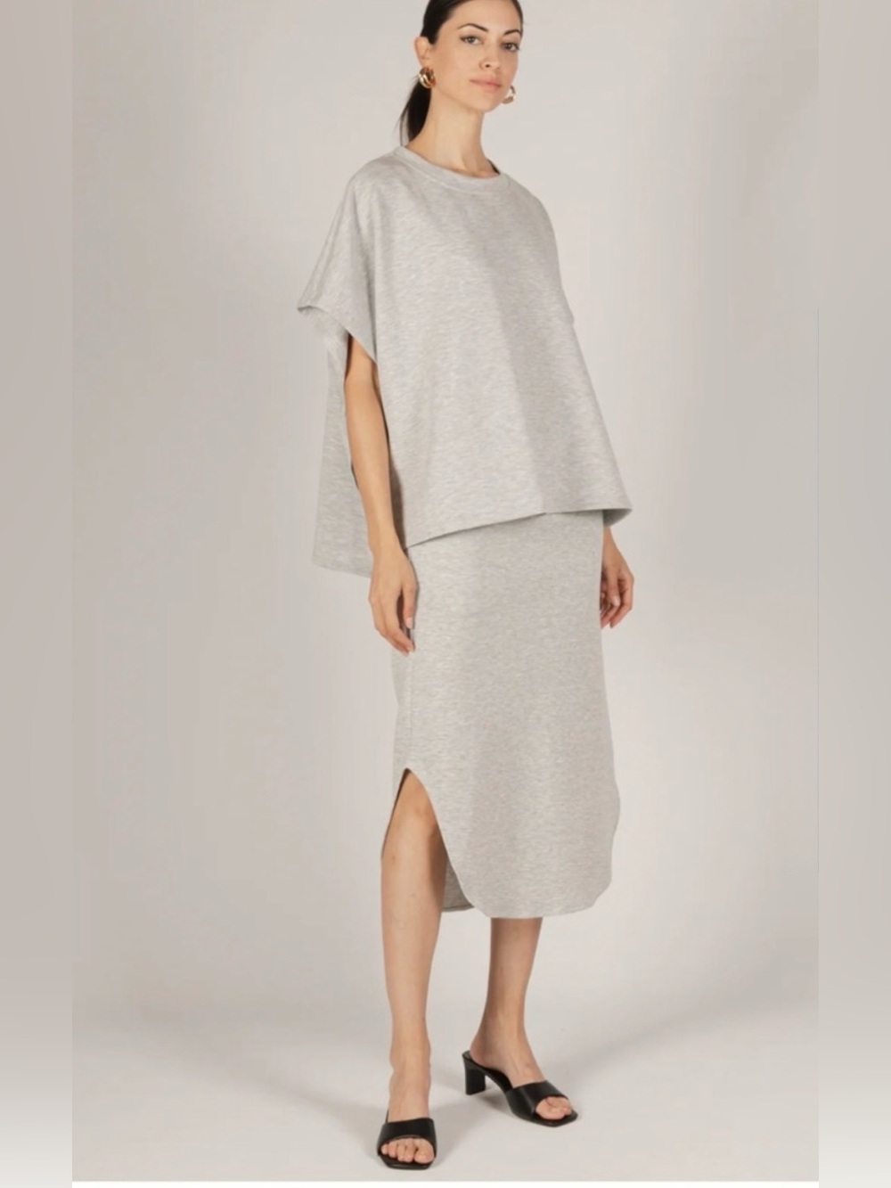 p cill Diana Midi Skirt Butter Modal- Capsule Everyday Piece sz Large
